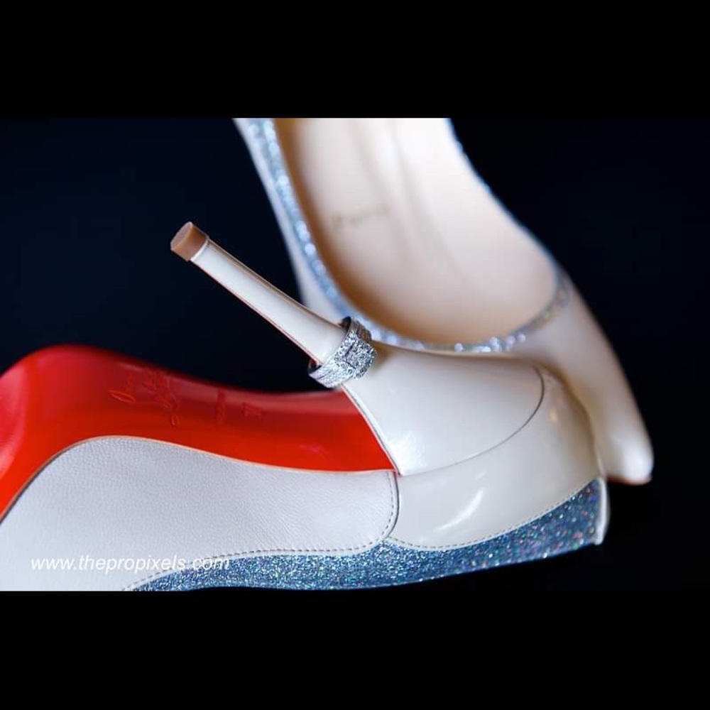 Christian Louboutin Tuscy 100GlitterMini/Jazz Calf